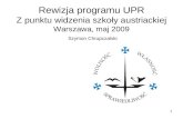 KASE Krakow: Rewizja programu UPR