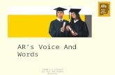 AR\’S Voice And Words
