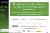 Investigación Operativa Reproducible. Aplicación a la o o optimización de sistemas energéticos