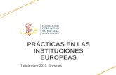 Becas para Instituciones Europeas