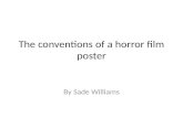 The conventions of a horror film poster