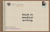 Style in medical writing