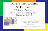 T-shirt Quilts by Too Cool T-shirt Quilts October 2013