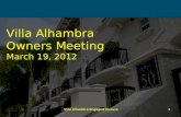 Villa Alhambra Owners Meeting Presentation 3-19-2012 (meeting version)