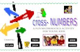 Math Activity 2: cross-NUMBERS Cross Numbers