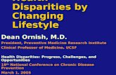 Resolving Health Disparities by Changing Lifestyle