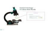 Content Strategy: It's More Than Words