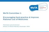 Encouraging best practice and improve the rational  use of medicines
