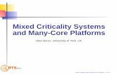 Mixed Criticality Systems and Many-Core Platforms