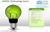 Green technology icons powerpoint presentation slides.