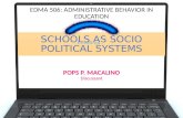Schools as Socio-Political System