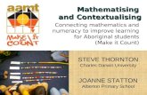Mathematisation and Contextualisation