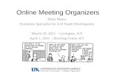 Presentation online meeting organizers