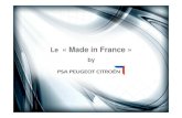 Le "Made in France" by PSA Peugeot Citroën