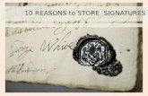 10 reasons to store signatures.