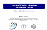 Superdiffusion of waves in random media