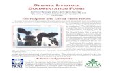 Organic Livestock Documentation Forms