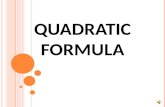 Quadratic Formula Presentation