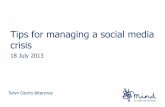 Tips for managing a social media crisis