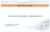 Procesos Electorales y Transparencia - María Marván, IFE