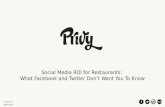 Social Media ROI for Restaurants: What Facebook and Twitter Don't Want You To Know