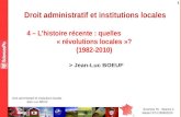 Jean luc boeuf  - Séance 4 - Droit administratif et institutions locales - L'histoire récente, quelles révolutions locales