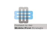 Content in der Mobile First Strategie