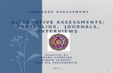 Alternative assessment, portfolios, journals, interviews