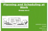Planning and scheduling
