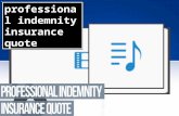 Professional indemnity insurance quote
