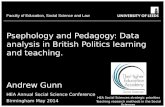 Psephology and pedagogy: data analysis in British politics learning and teaching - Andrew Gunn (University of Leeds)