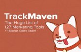Track Maven - the huge list of 127 marketing tools