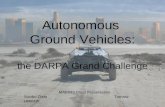 Autonomous Ground Vehicles The Darpa Grand Challenge