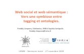 Social Web and Semantic Web: towards synergy between folksonomies and ontologies