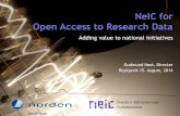 NordForsk Open Access Reykjavik 14-15/8-2014:NeIC