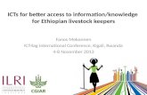 ICTs for better access to information/knowledge for Ethiopian livestock keepers