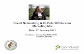 Social Networking and Its Role Within Your Marketing Mix 6th jan 2011