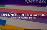 Openness in education
