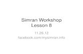 Simran workshop lesson 8