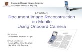 Document Image Reconstruction on Mobile Using Onboard Camera