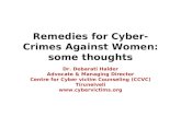 16 Days 2013: Presentation by Dr. Debarati Halder, Remedies for Cyber-Crimes against Women