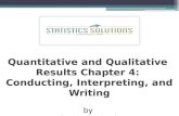 Results chapter conducting, interpreting, and writing