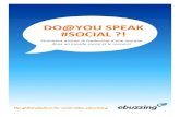 Etude Ebuzzing : "Do you speak social ?"