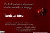 Evolution des catalogues et formats de catalogage 4 : RDA