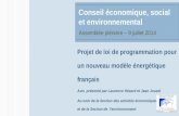 Avis du CESE sur le projet de loi de programmation pour un nouveau modèle énergétique français