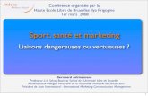 Sport, Santé et Marketing par Bernhard Adriaensens