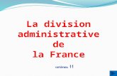 La division administrative de la France