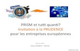 PRISM: les règles élémentaires de prudence pour nos entreprises