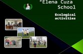 Elena Cuza School - Ecological Activities