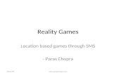 Location based games through SMS